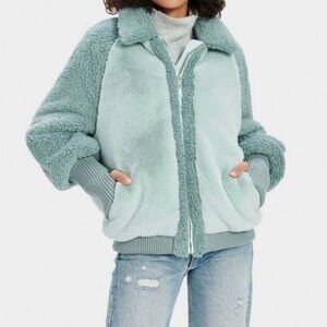 UGG Augusta Sherpa Baseball Jacket.